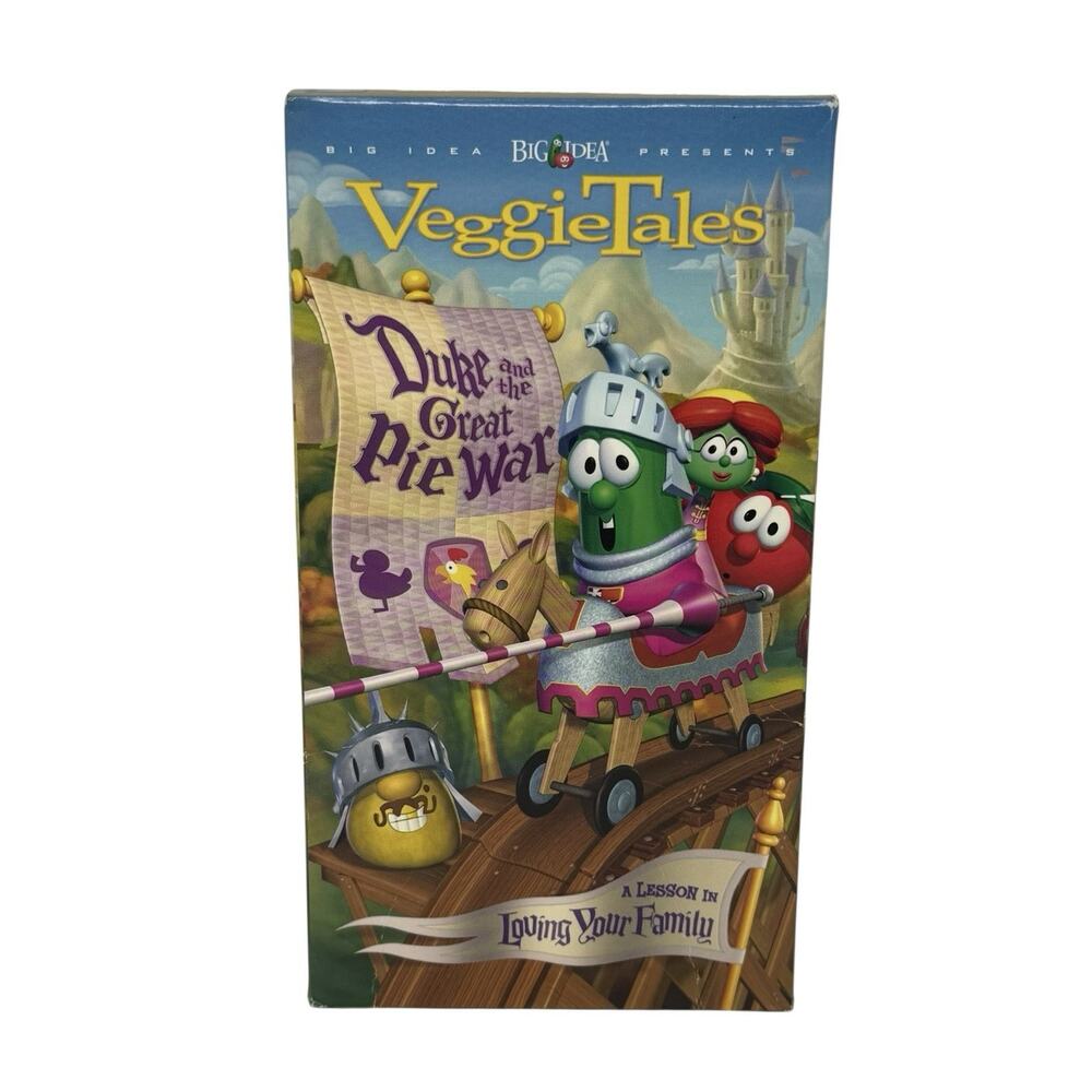 VeggieTales - Duke and the Great Pie War Movie VHS 2005 Big Idea Rare Green Tape
